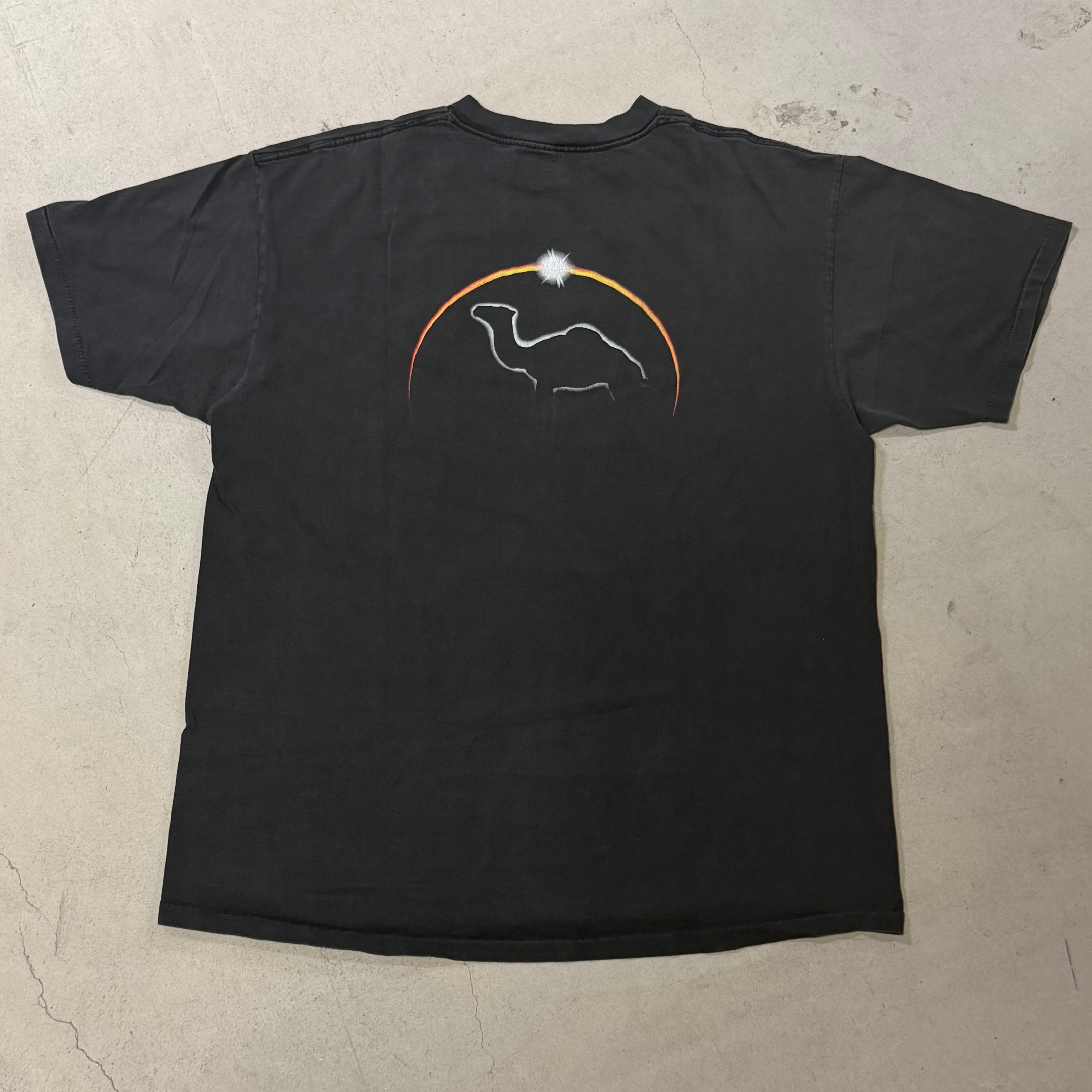 90s vintage CAMEL Black T-shirts 墨黒 fade CAMEL S/S TEE 1990'S OLD | safarionline