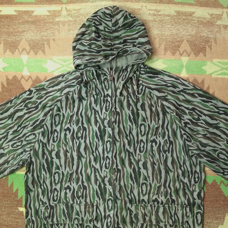 80s WOOLRICH Shadow Bark Camo Hooded Hunting Jacket （L）