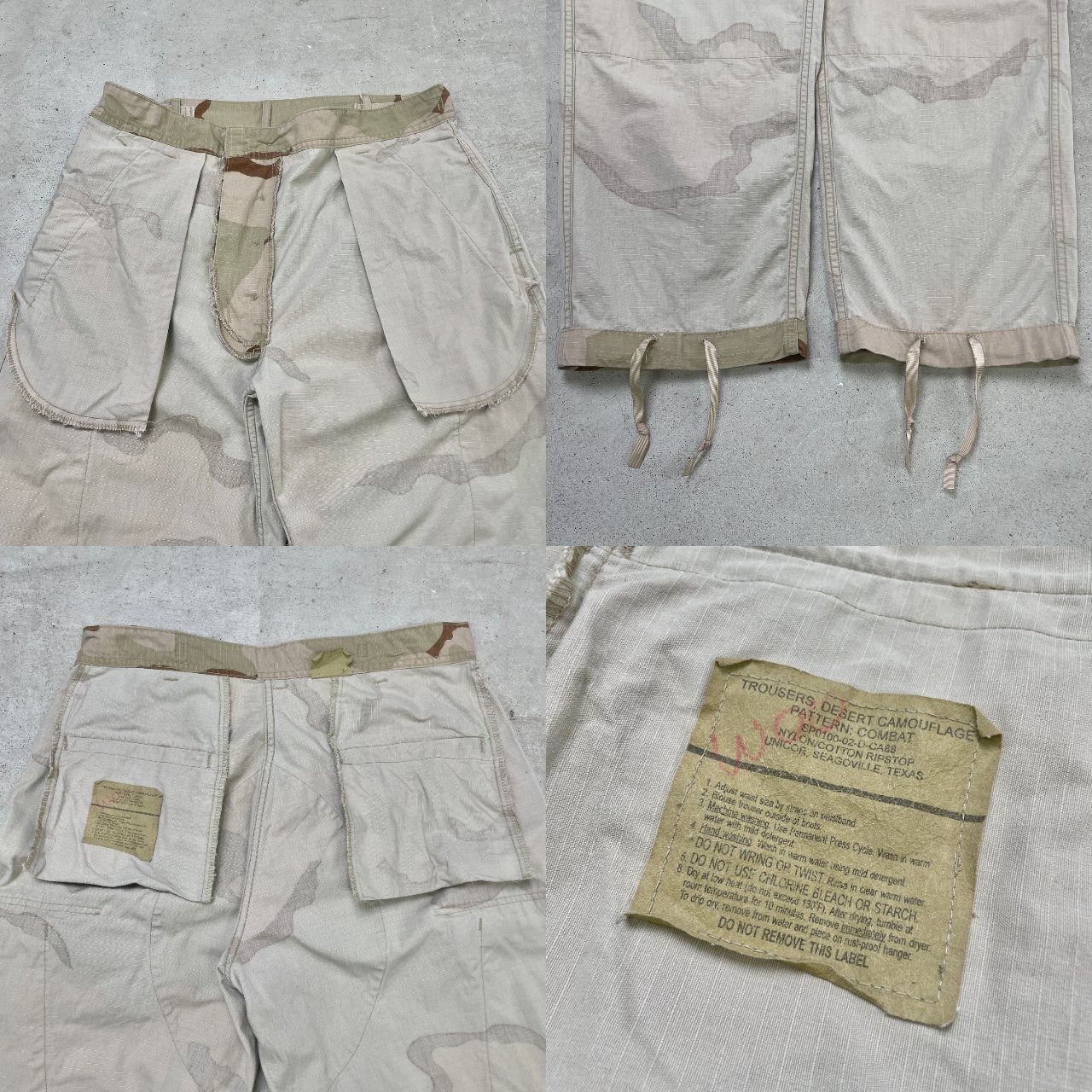 02年納品 米軍実品 3C デザートカモ 迷彩 ミリタリーカーゴパンツ 