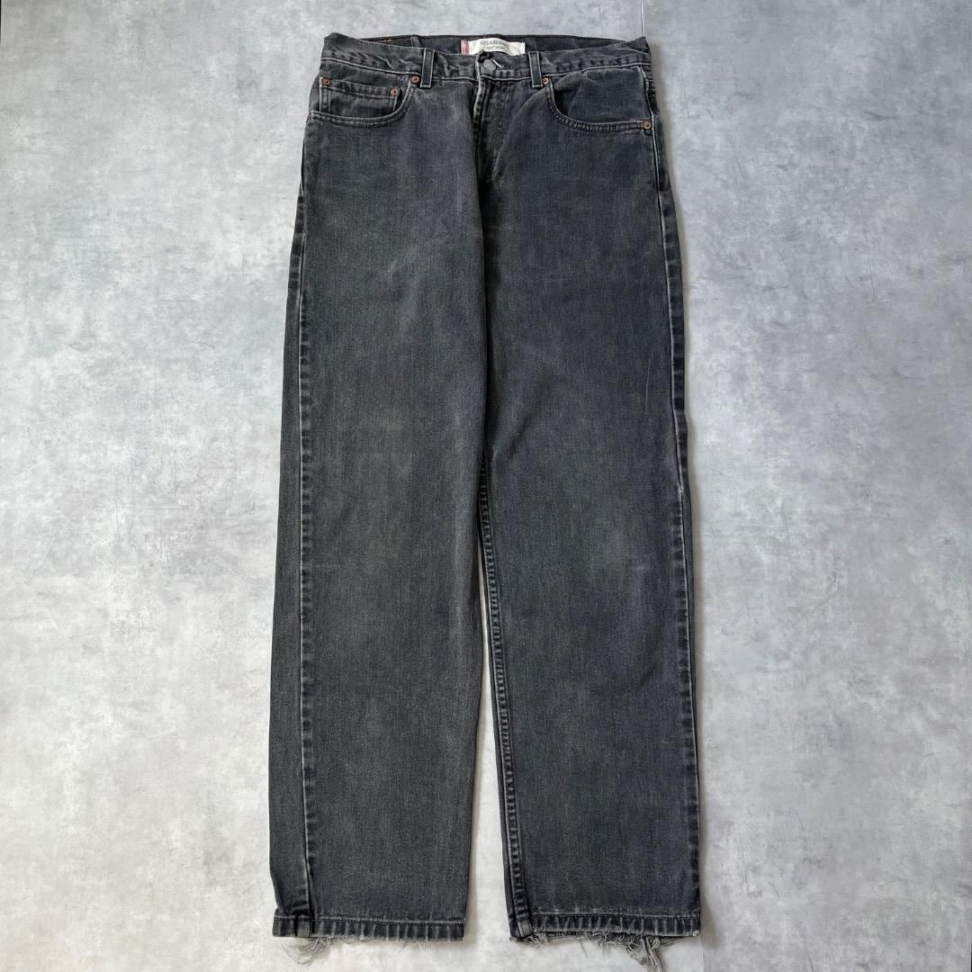 リーバイス550 Levis W32 ブラックデニムボトム 黒 古着 16924