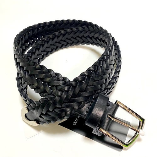 Buffalo Mesh Leather Belt　Black