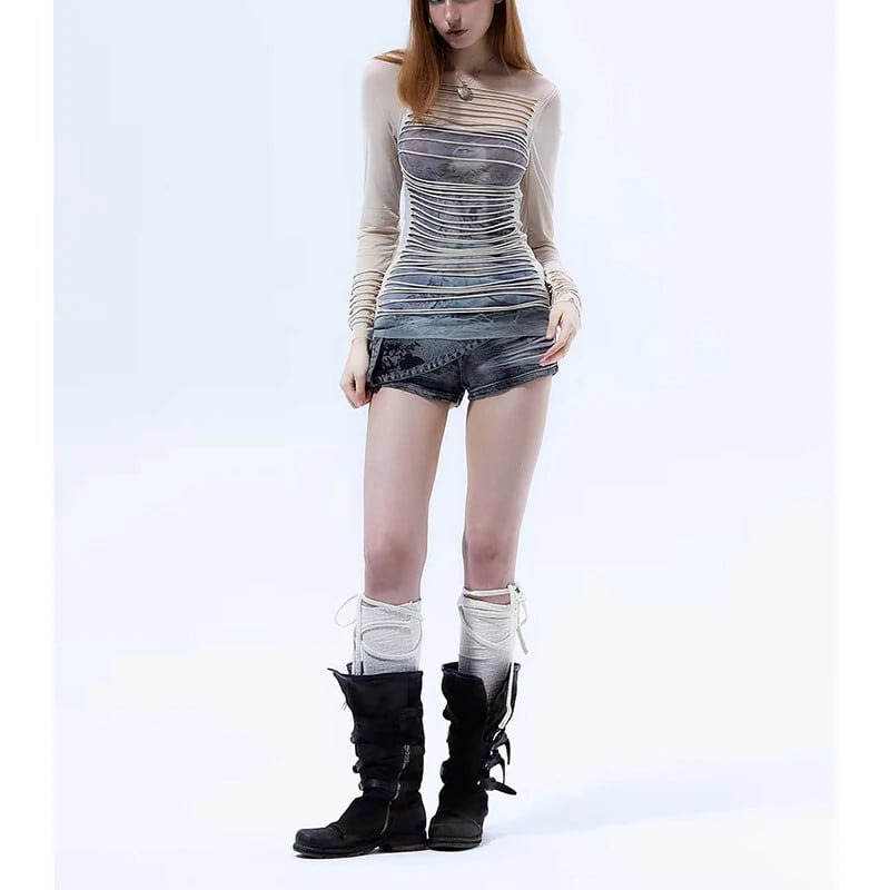 ese ジーンズ ショートパンツ セクシー ギャル ウエスト デニム