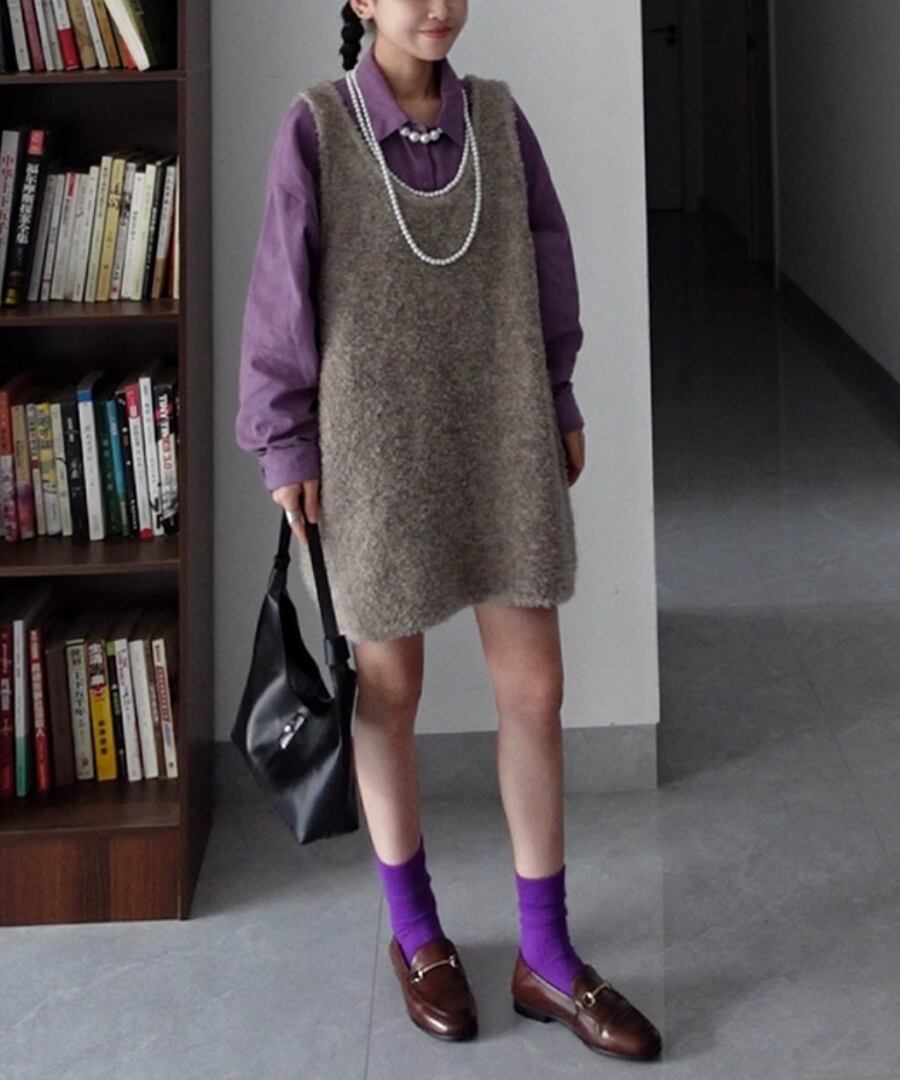 ニットベストワンピ―ス【s-60172】