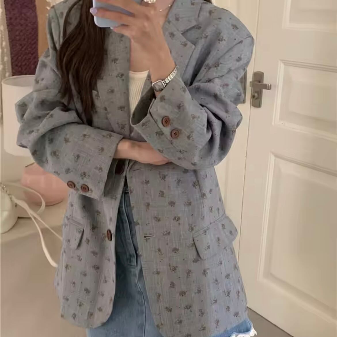 flower tailored jacket