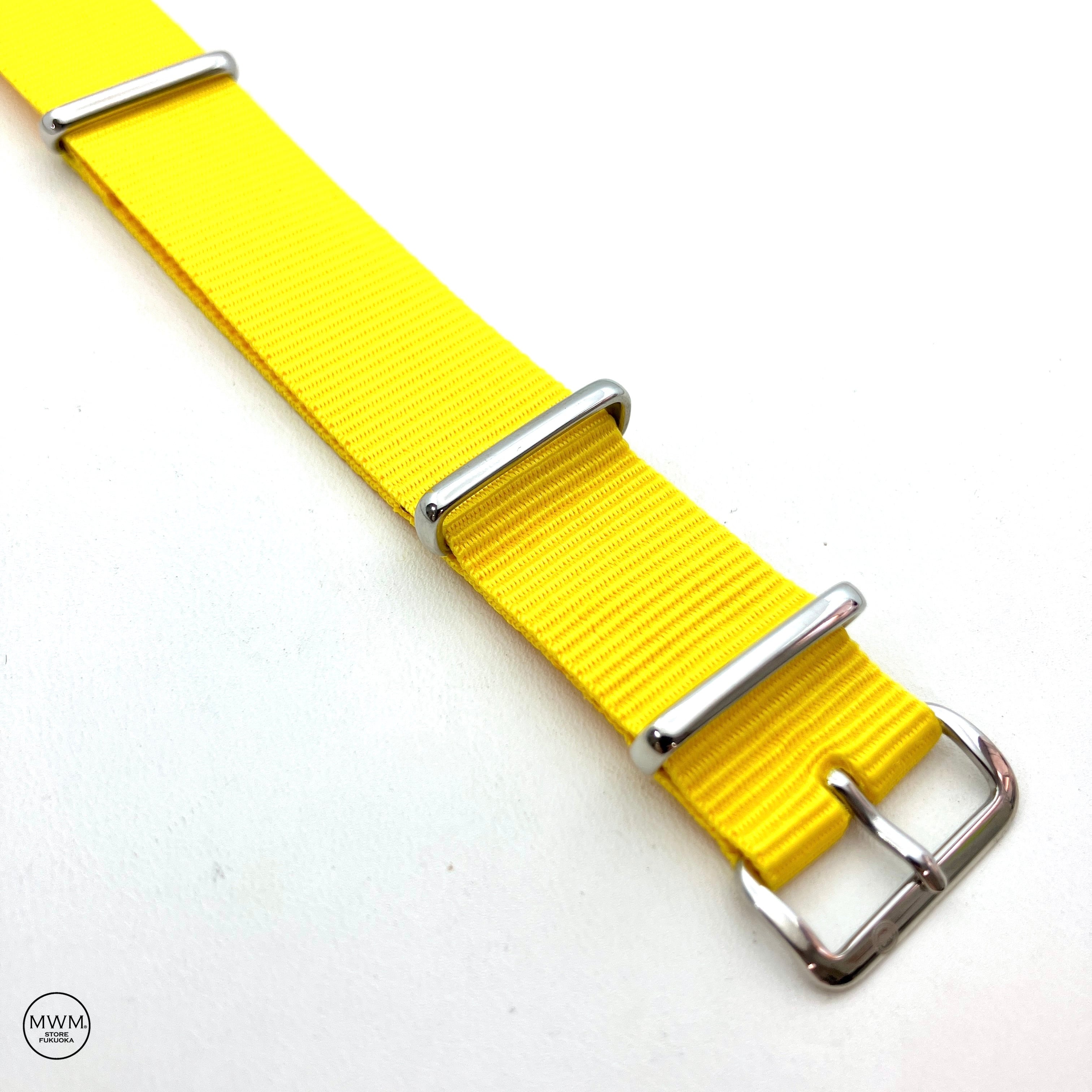 スタンダードNATOナイロンストラップ イエロー 18mm幅 腕時計ベルト