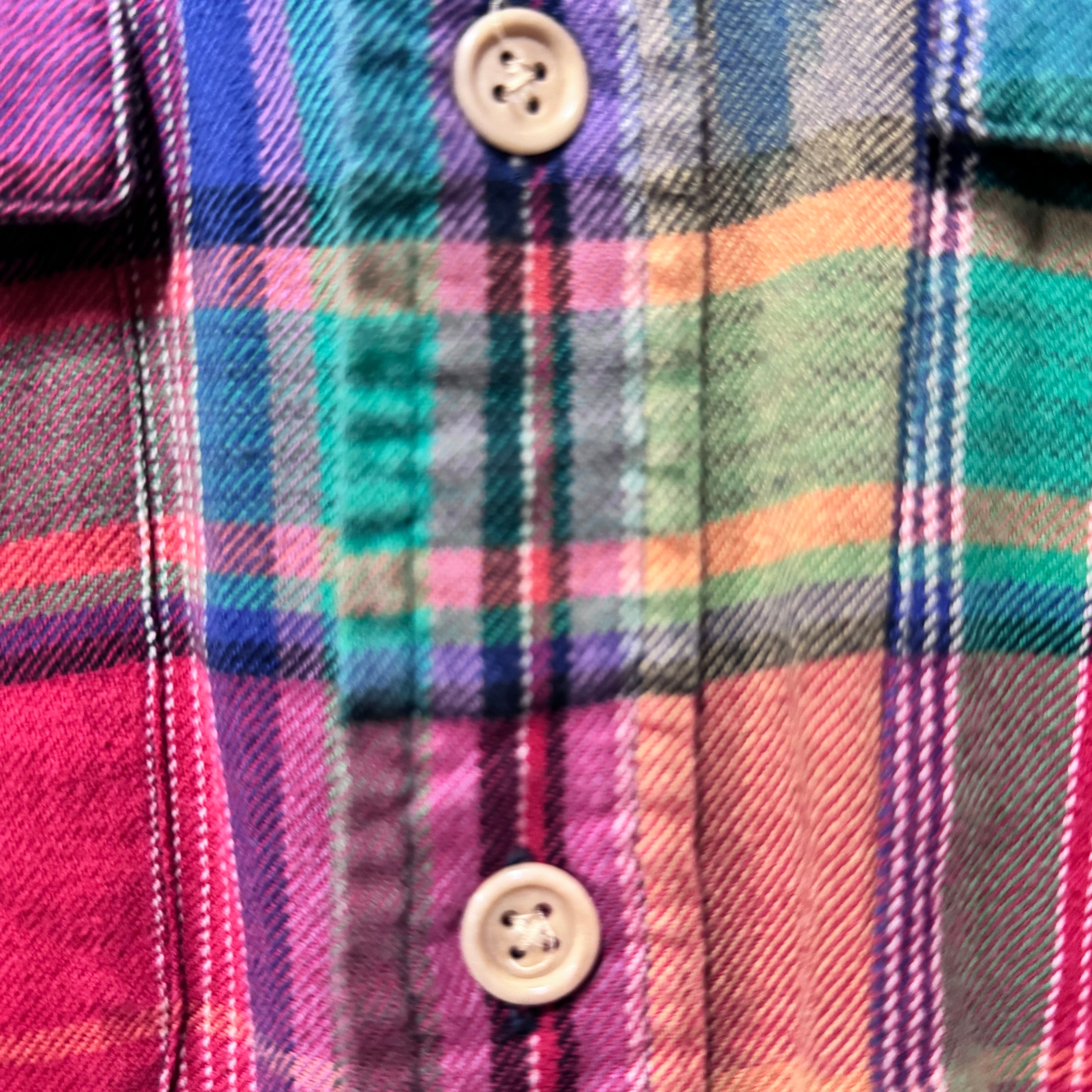 90s Polo by Ralph lauren チェックシャツ ネイティブ柄 レッド L