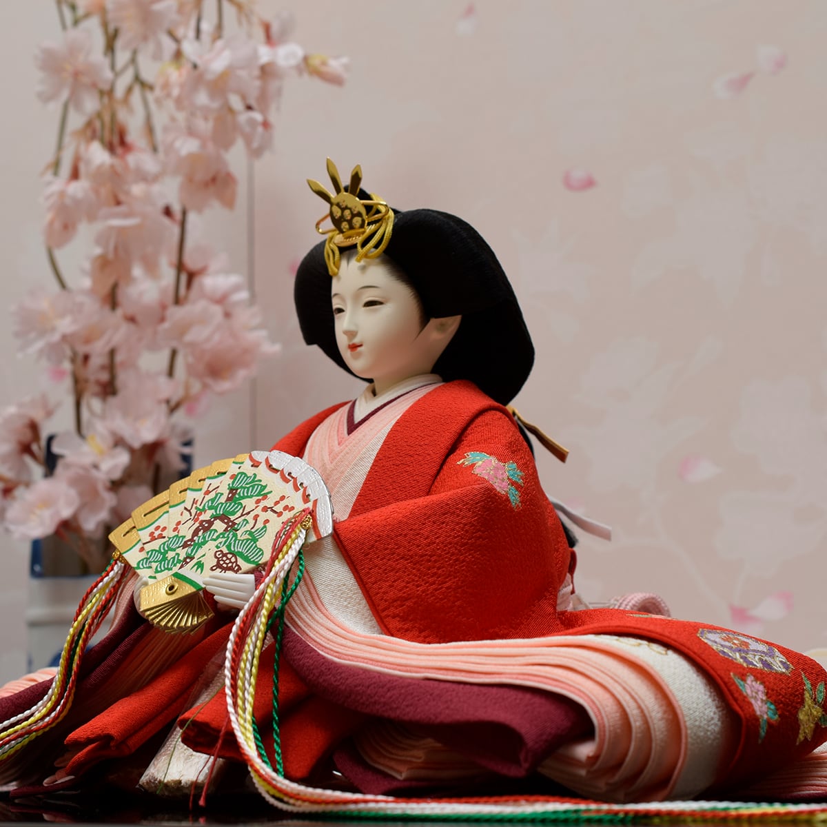 雛人形 親王飾り【金彩貝桶】片岡尊正｜京都｜高級｜手描友禅