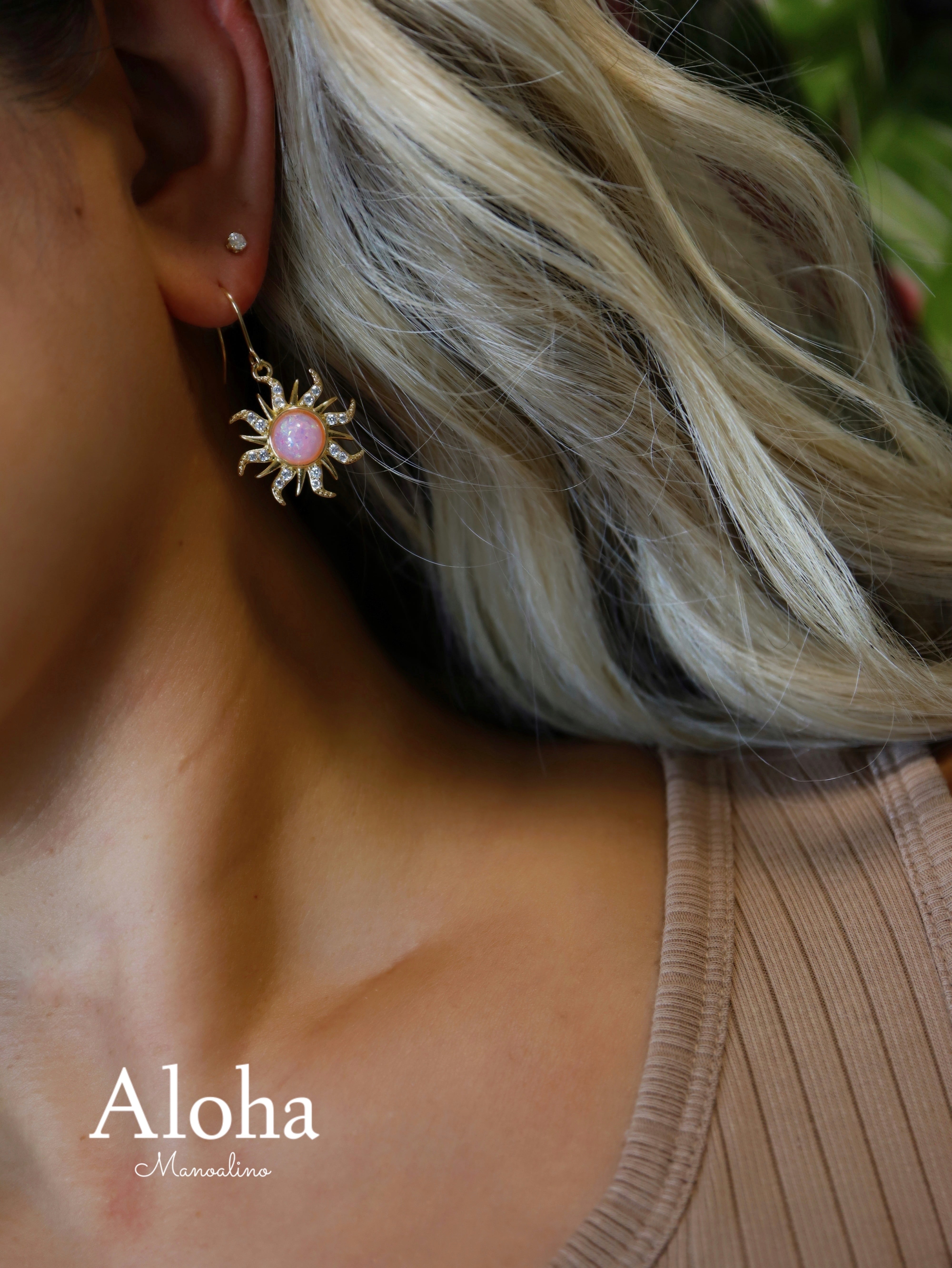 lā Sun earrings(太陽ピアス、イヤリング) | Manoalino