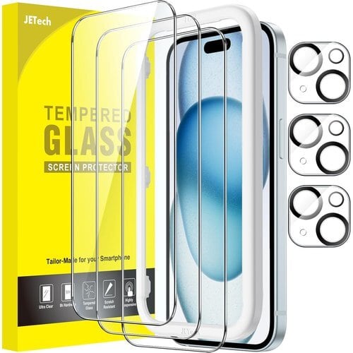 新品》 JEDirect iPhone 15 Plus用 液晶保護フィルム 6.7インチ 気泡