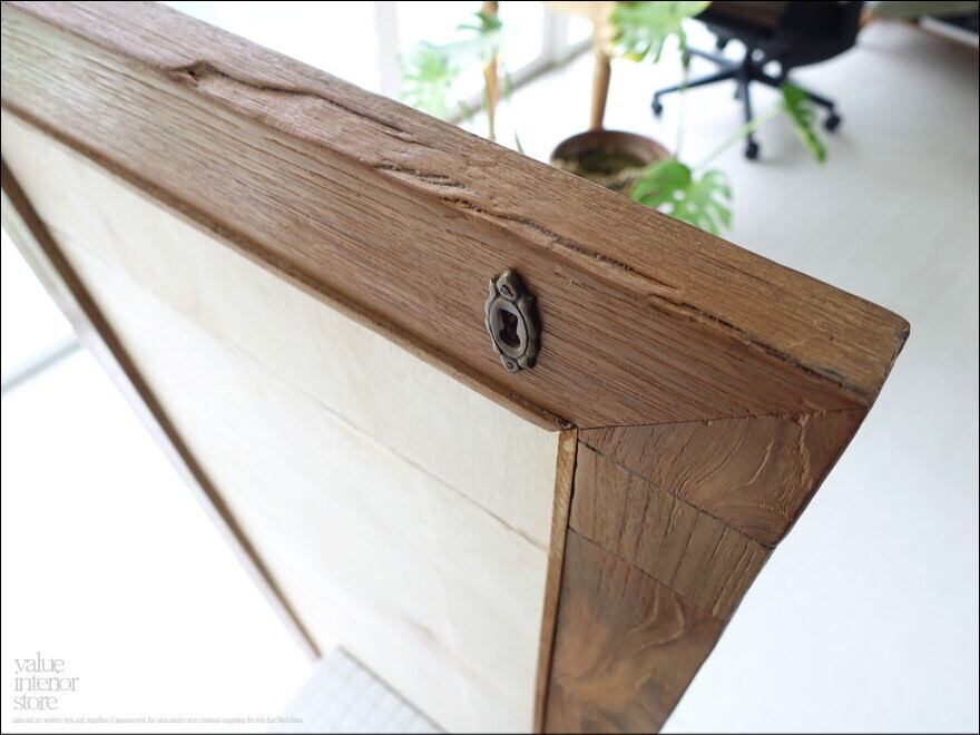 オールドチーク総無垢 ミラー140cm L/20 姿見 鏡 全身鏡 古材 全身用