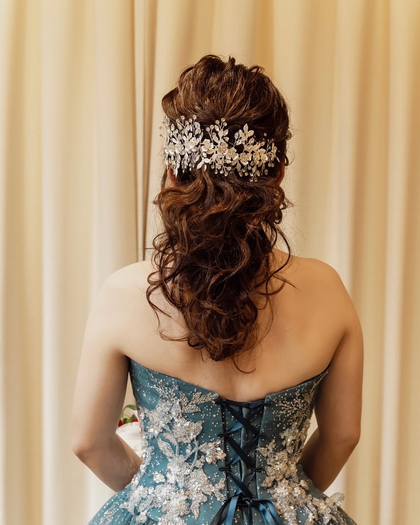 ヘッドドレスゴールドウェディング【AH2208-05】 | ブライダル