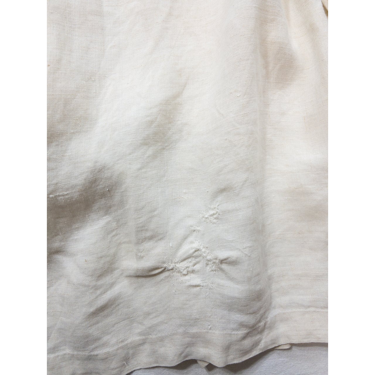 1880s】French Antique White Linen Biaude