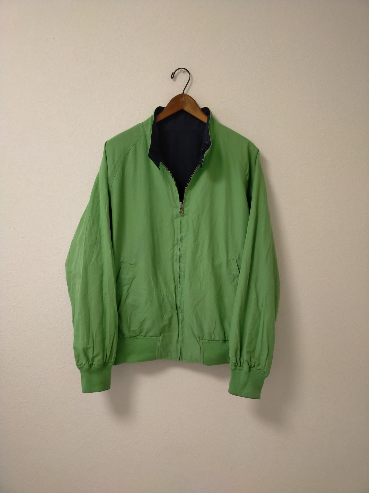 vintage reversible harrington jacket (light green/navy) incroyables