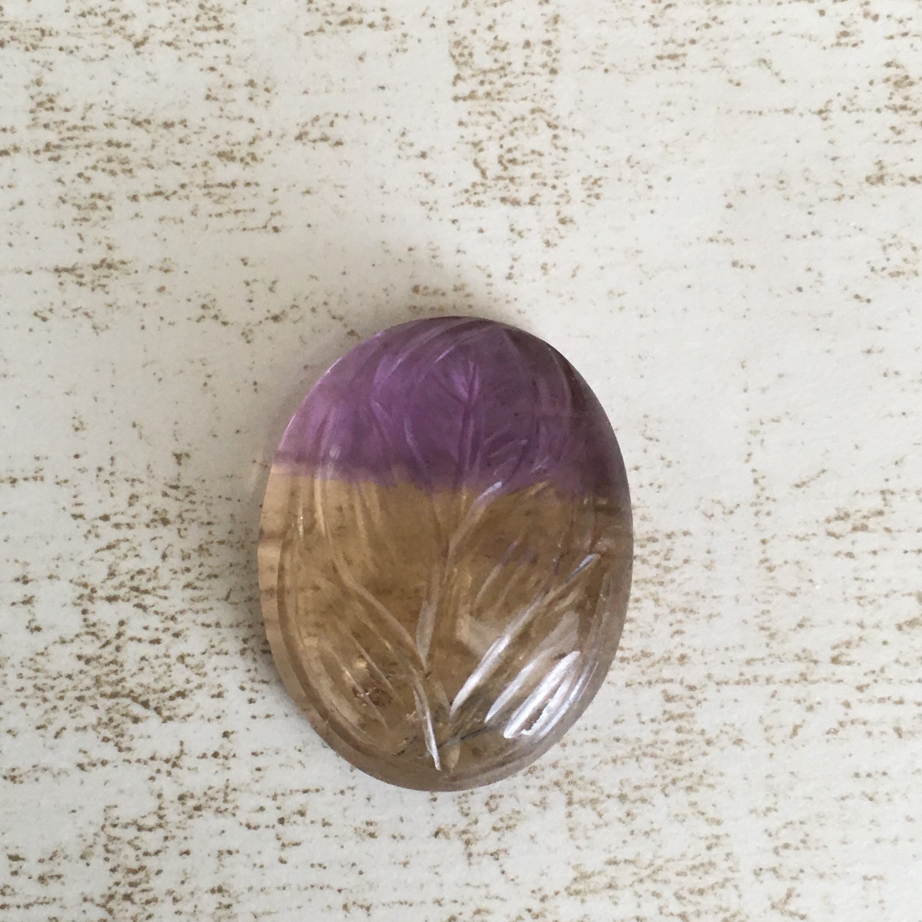 アメトリン　カービング　1連 アメトリン カービング 1連