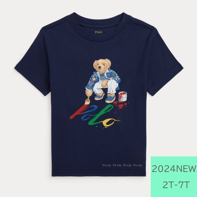 予約販売　KIDS 90-130CM　Polo Bear  コットンジャージーTシャツ