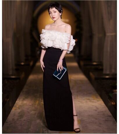 シンプルオシャレで使い勝手抜群のベア イブニングドレス 新しい未使用 シンプルオシャレなベアイブニングドレス?.? 新しい未