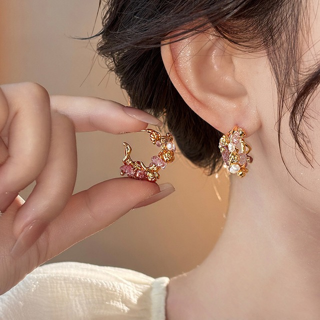 アクセサリー ピアス フープピアス 個性派デザイン 綺麗め カラフル