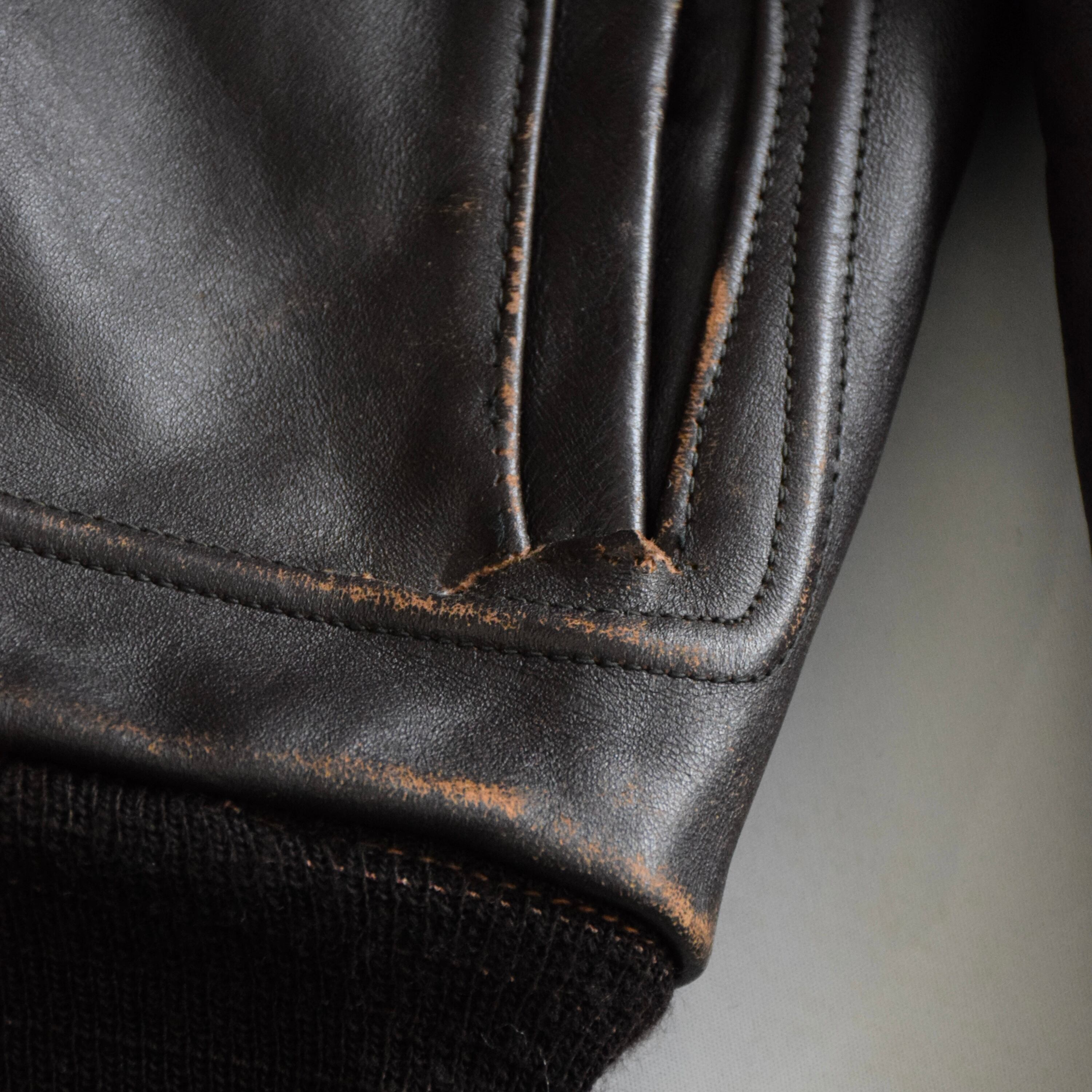 70s Schott A-2フライトレザージャケット メンズ38 ブラウン ショット