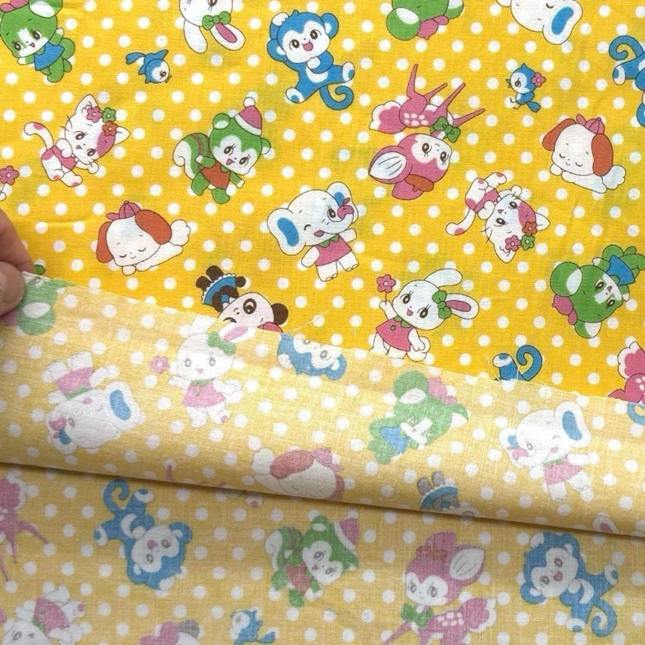 Cdr537-1◆50cm◆S◆綿100%シャーティング生地◆アニマル+水玉模様