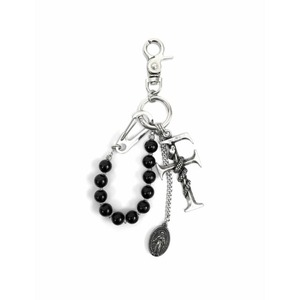 FAR FROM WHAT/ charm keyring black