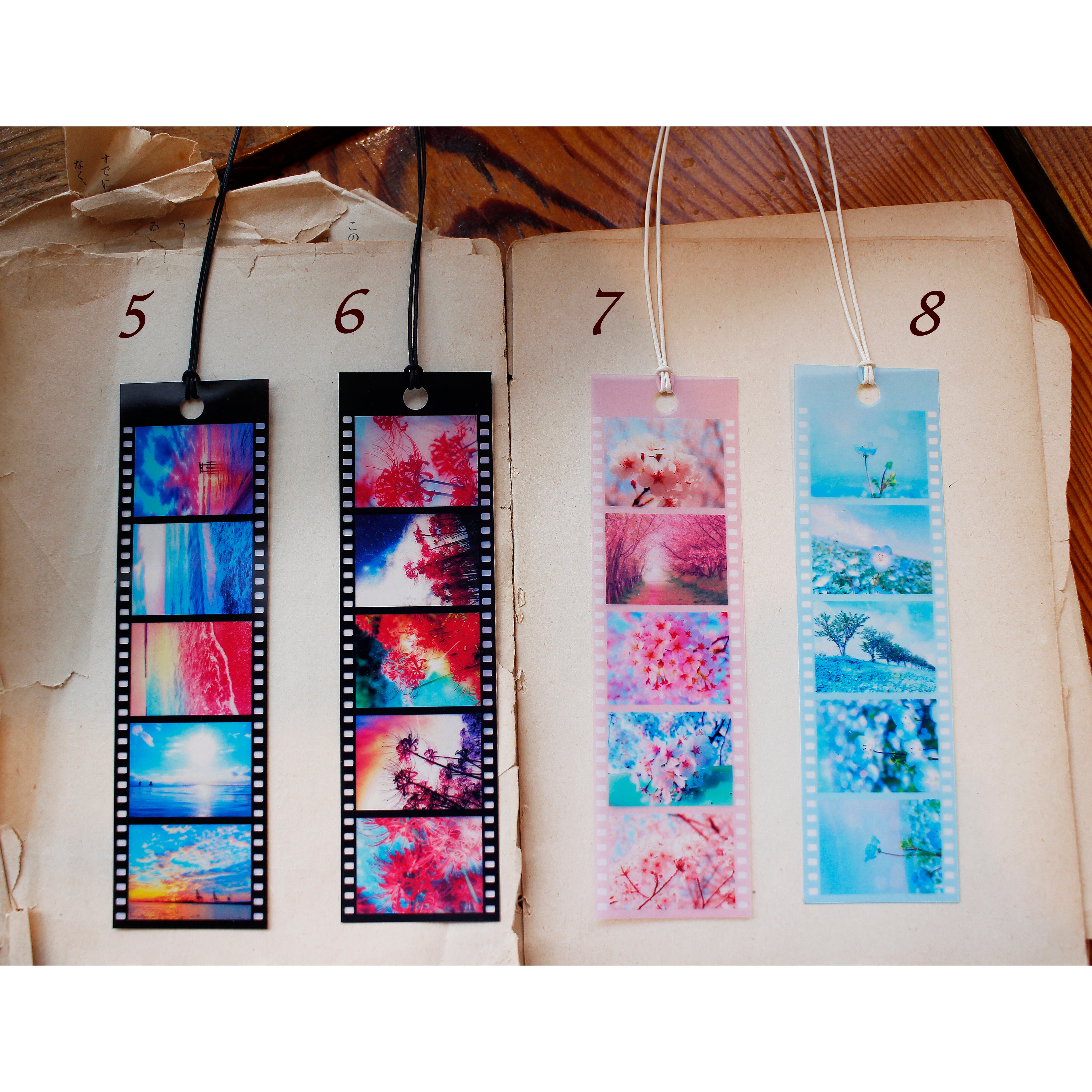 透明フィルム栞 3枚セット【番号を3つお選びください】 *訓子kunko