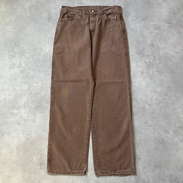 ディッキーズ W32 ダックパンツ ペインター ワーク 古着 茶 17089