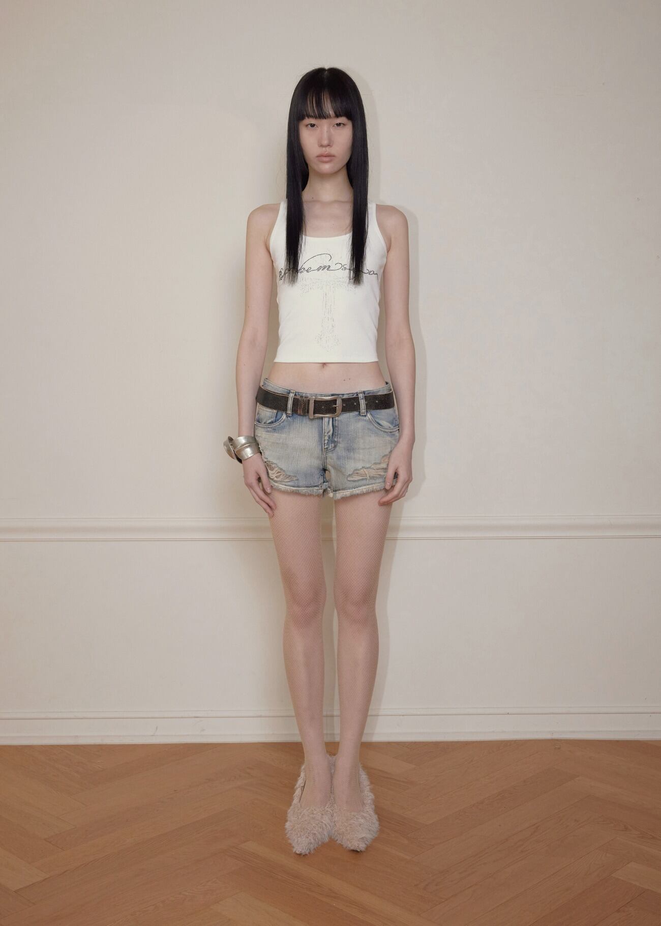 トップス BOHEMSEO JEWEL TANK TOP BOHEMSEO] JEWEL TANK TOP, IVORY 正規品 韓国ブランド 韓国通販 韓国