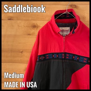 【Saddlebiook】80s USA製 ジャケット ブルゾン アウター 裏地 ブランケット ブランケット M CRAFTED WITH PRIDE IN U.S.A タグ オールド ヴィンテージ  US古着