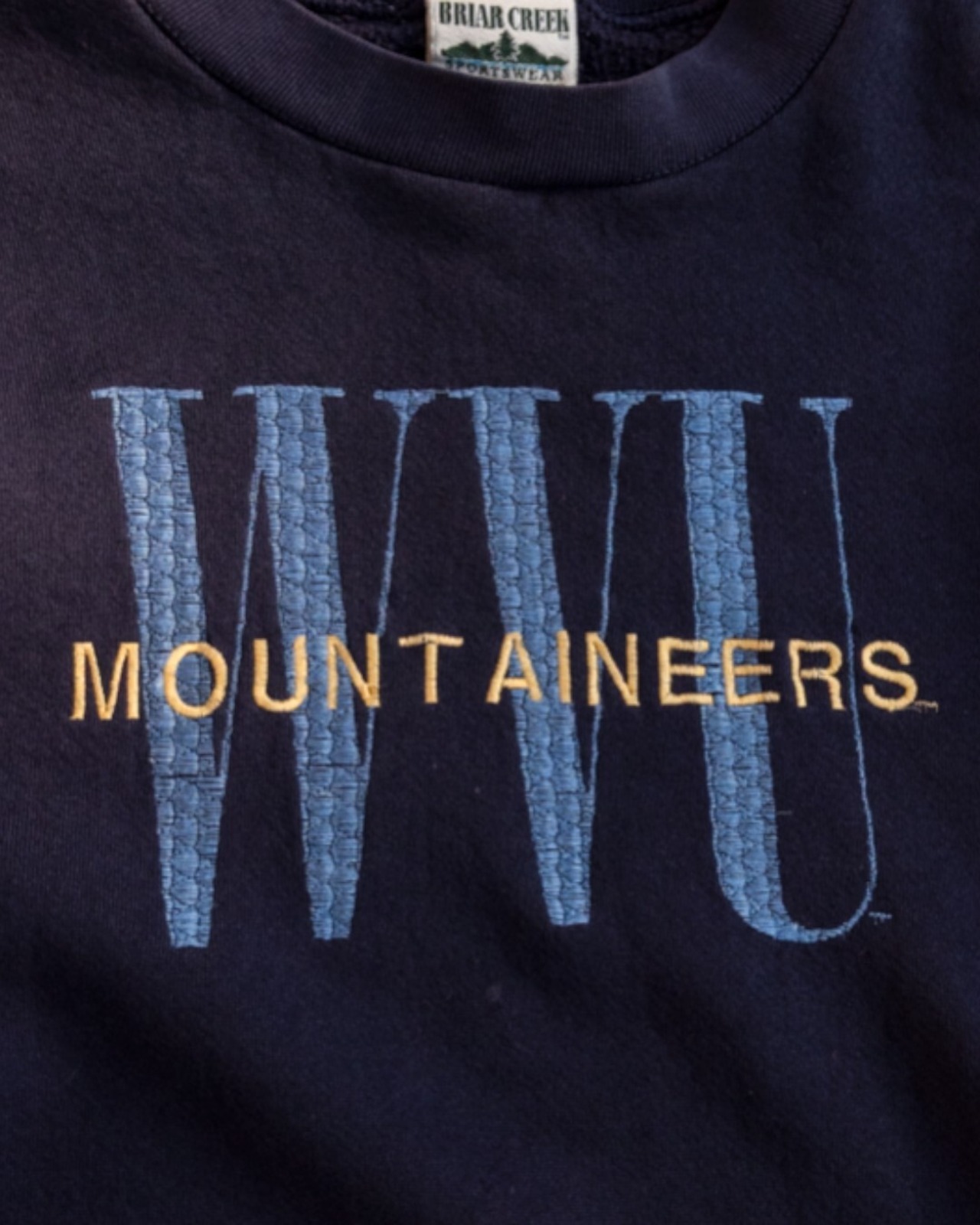 【古着】ネイビーのカレッジロゴスウェット - 2