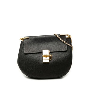 クロエ ドリュー 斜め掛け チェーン ショルダーバッグ ブラック レザー レディース Chloe 中古