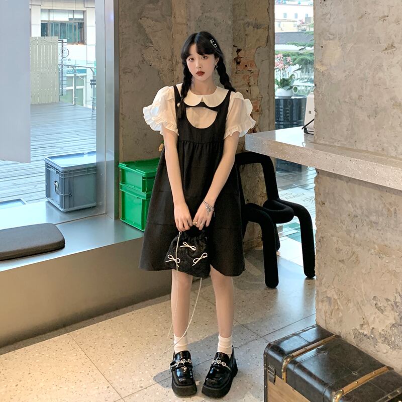 Cen ミニフリルシャツワンピース Cna Gob Bo