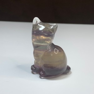 3.ペリドット招財樹×フローライトねこ