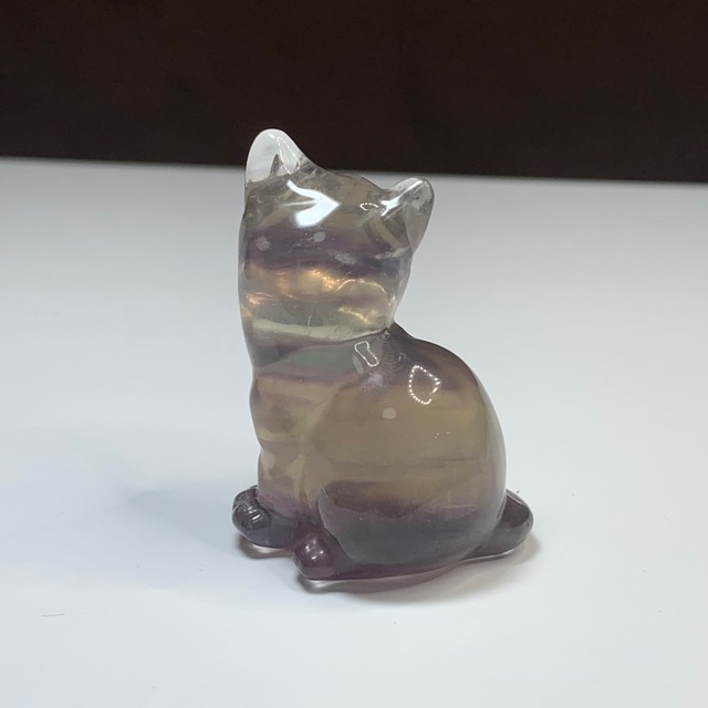 3.ペリドット招財樹×フローライトねこ