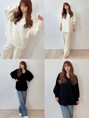 ゆるたぽVネックプルオーバー　¥6,200+tax