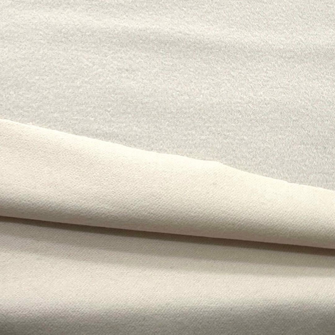 ★AM193◆2ｍ◆インポート◆ラスト1点！ウールアンゴラ混弱毛羽立ち高級アウター生地◆パールホワイト
