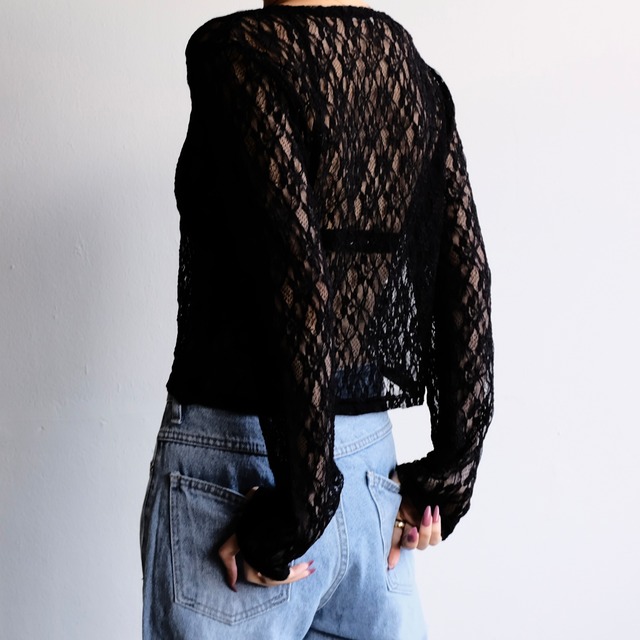 RELAXY LACE TOPS / BLK