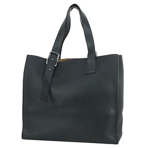 Used LOEWE ロエベ バックルトート 黒 ソフトグレインカーフ B692L09X01-1100 超美品