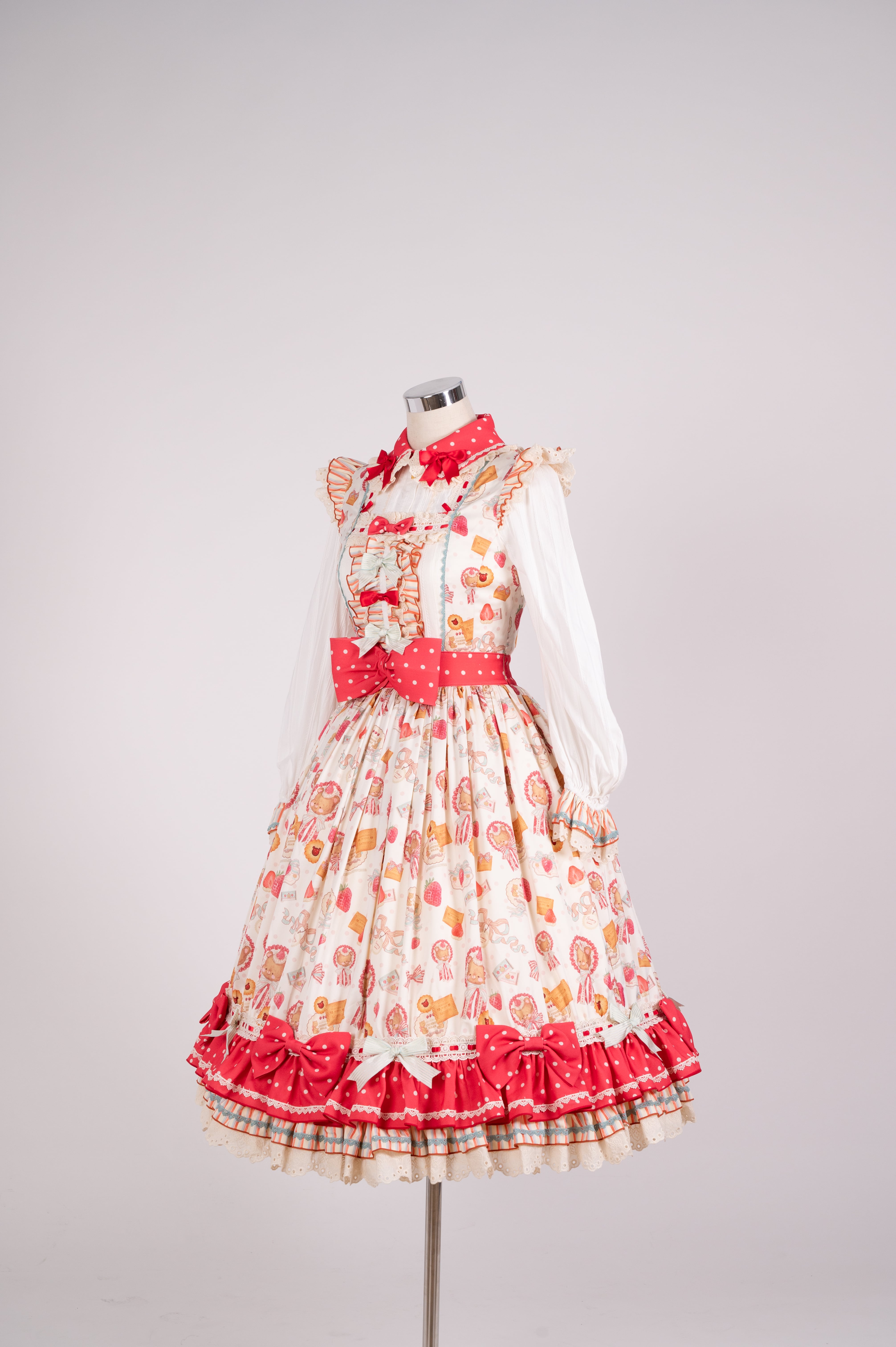 TEDDY STRAWBERRY LABEL はしごリボンブラウス【コラボ商品