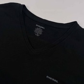 DIESEL ディーゼル ワンポイントミニプリント Vネック 半袖Tシャツ サイズ S /ブラック