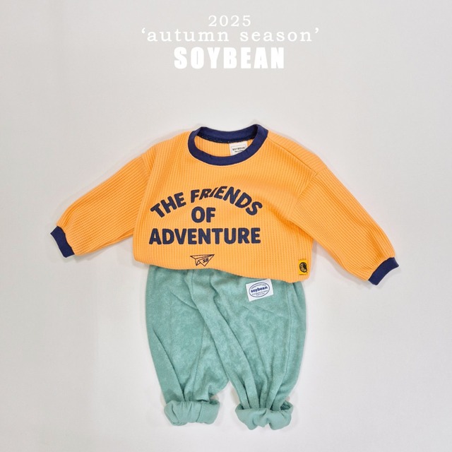 ★即納 ワッフルプレーンT 【soybean】yellow Lsize XLsize