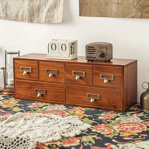 小物 収納棚 木製 ラック ２層 ６枠 書類収納 キッチン収納 リビング収納 玄関収納 おしゃれ 北欧