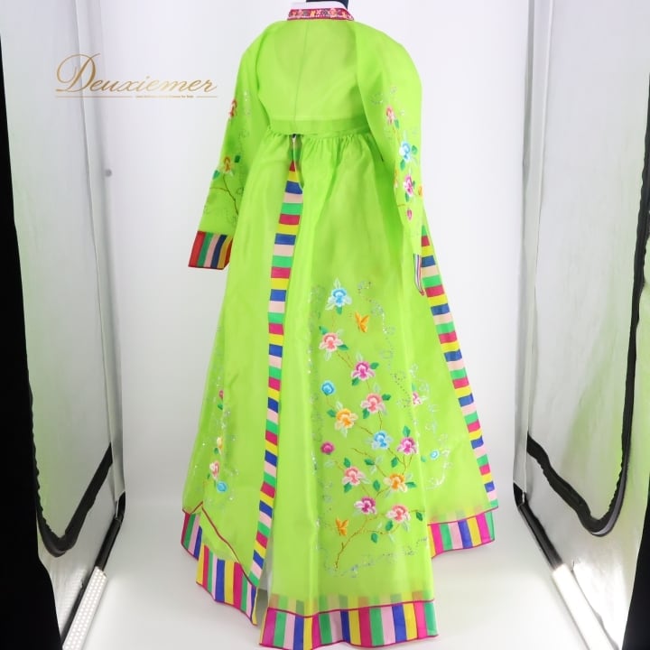 韓国伝統 衣装 チマチョゴリ コスチューム 韓国 コリアン グリーン系