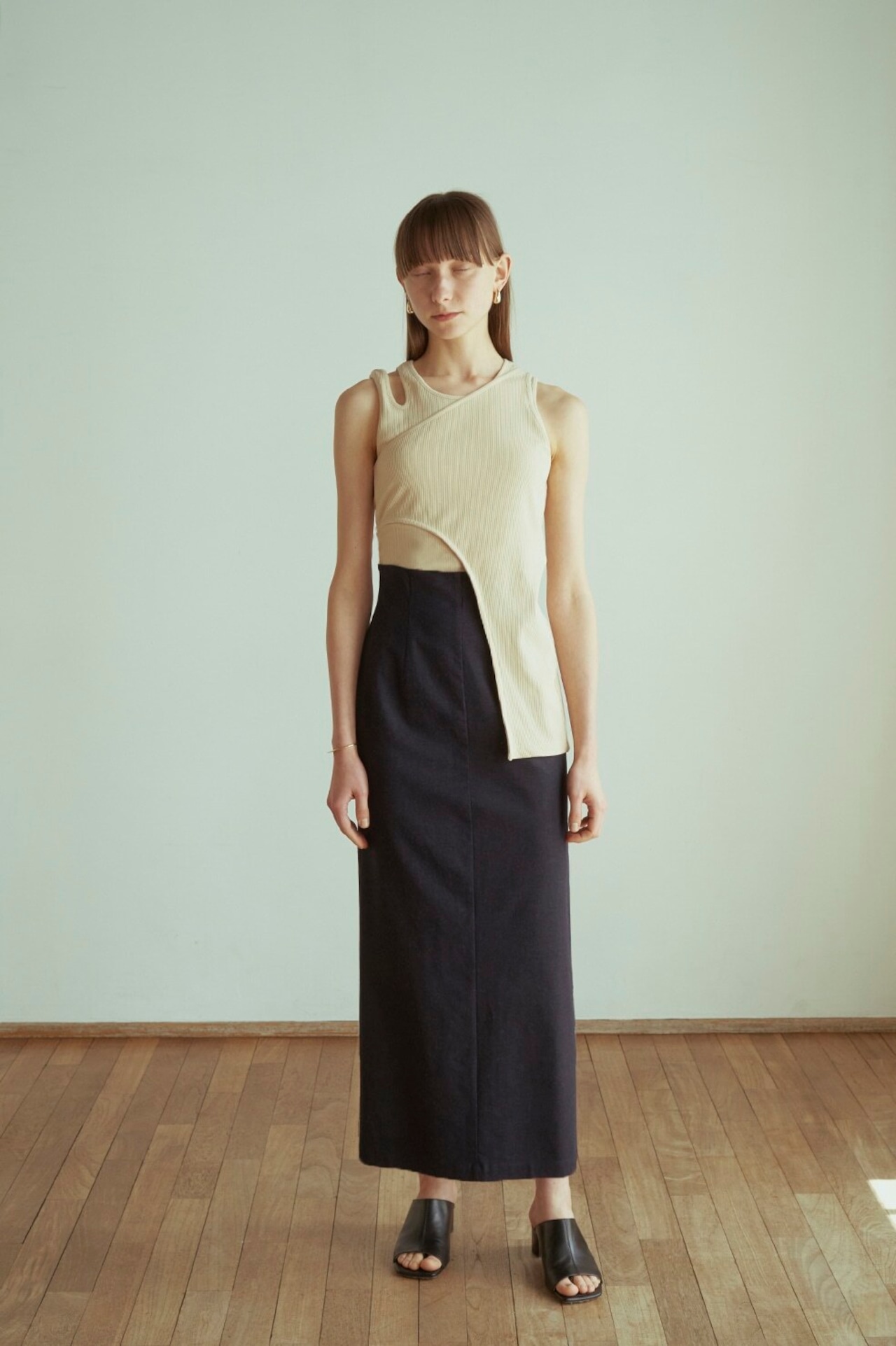 CLANE クラネ　ATTACH FLAP SKIRT