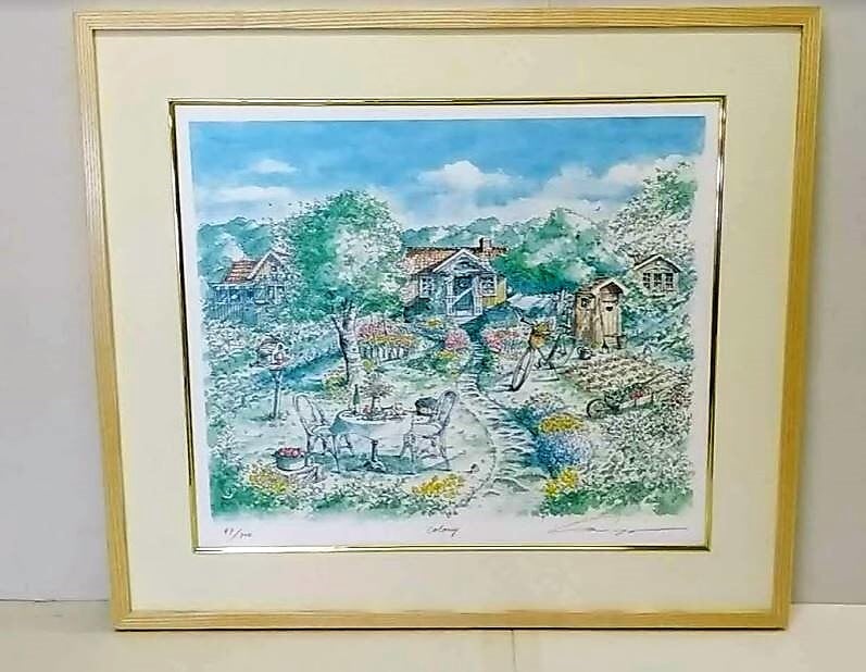 内田新哉「Colony」額装品 ジクレー97/300 額縁外寸60.5x53.5x3.0㎝ 内