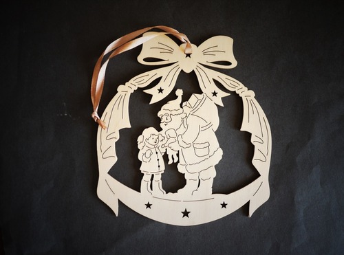 ウッドオーナメント大 サンタクロースドイツクリスマスマルクト