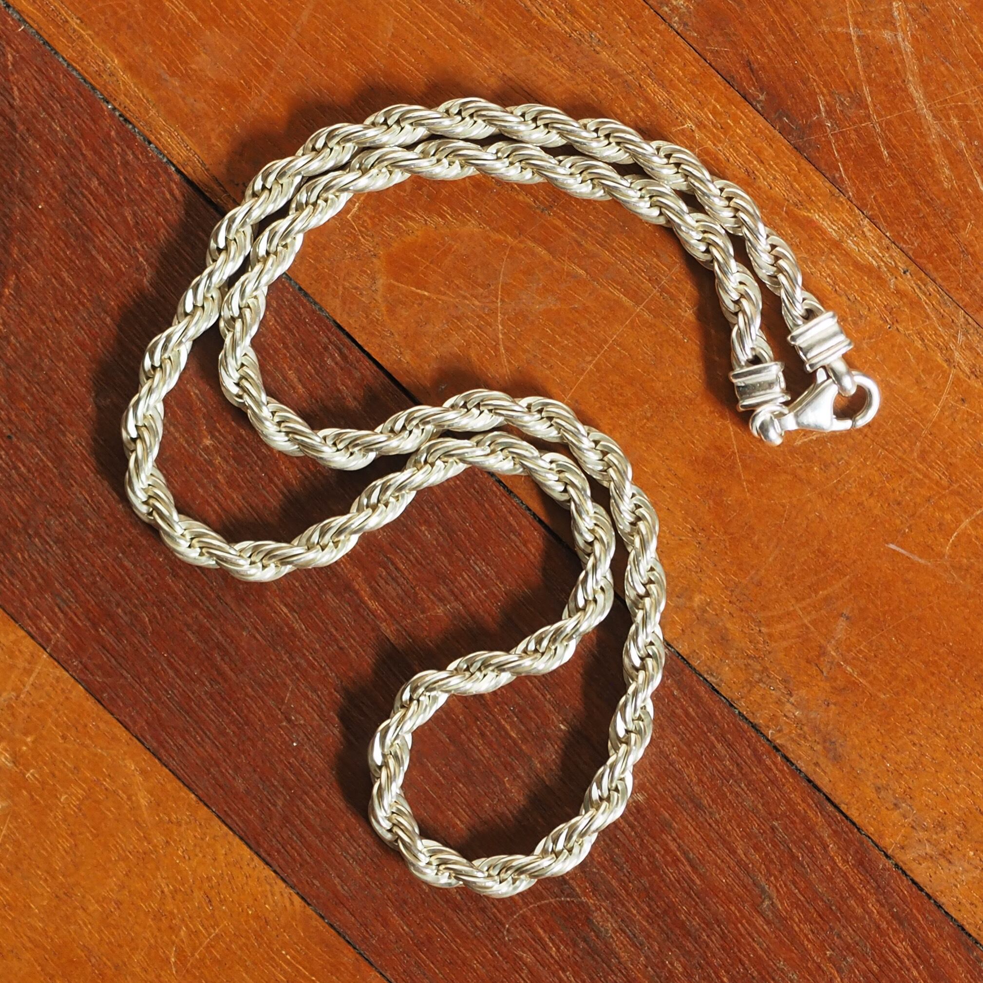 12345様 Vintage Silver Twisted Rope Necklace | nanika