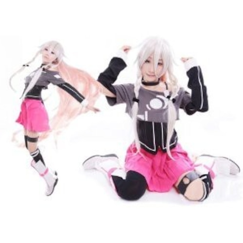 K1772  vocaloid3 IA イア♪新人公式服風 フルセット ウイッグ＋衣装＋靴   cosplay　コスチューム ハロウィン　イベント