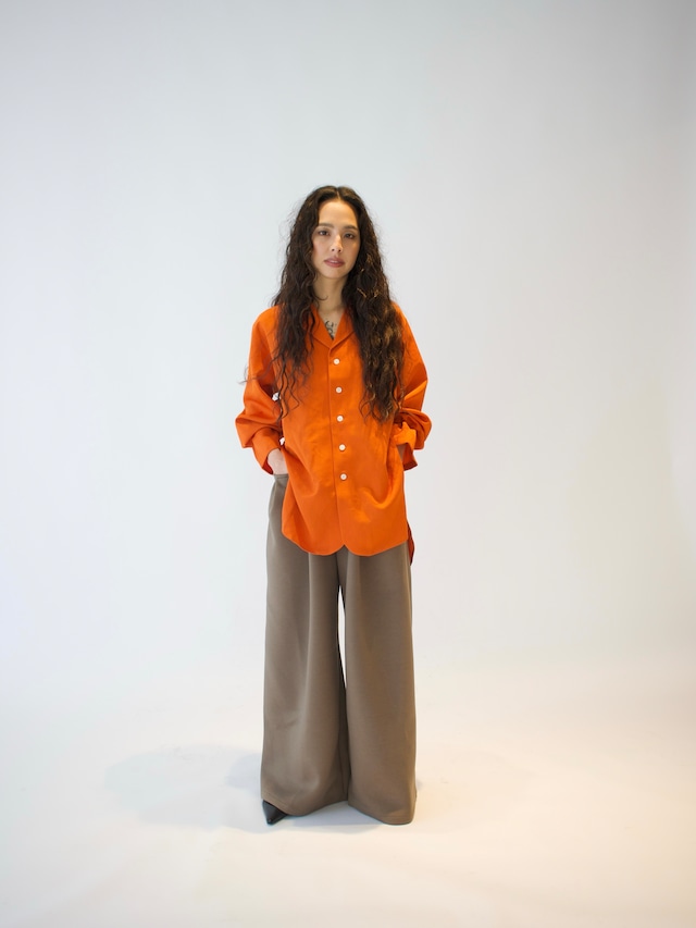 LINEN LIKE SHIRT (orange)