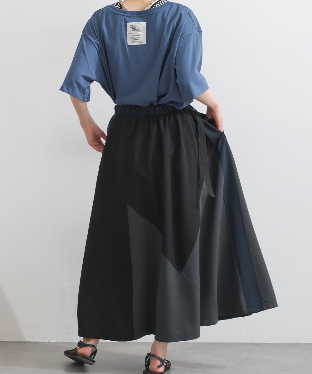 K262012 【接触冷感シリーズ】 アシメトリー切替スカート / Cool Touch