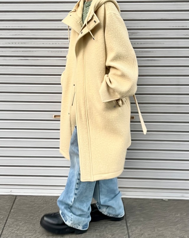 AURALEE  [BRUSHED ALPACA WOOL MELTON HOODED COAT]